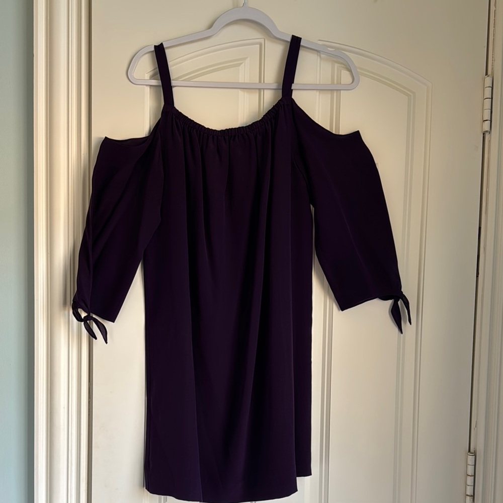 Madewell Purple Off-Shoulder Dress